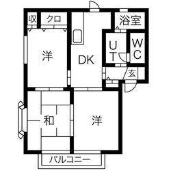 リヴェール戸祭Aの物件間取画像